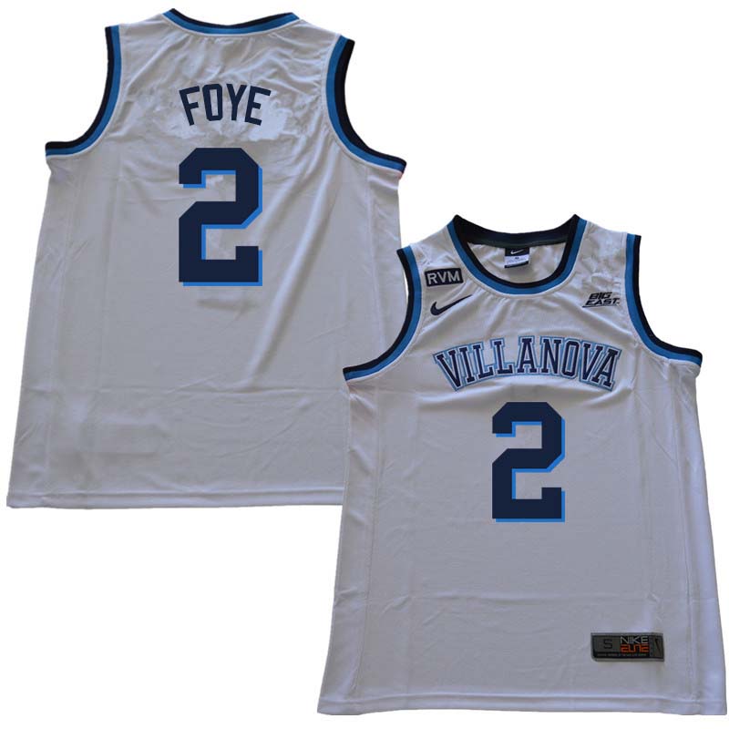 2018 Men #2 Randy Foye Willanova Wildcats College Basketball Jerseys Sale-White